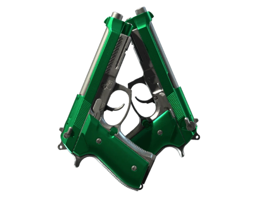 Dual Berettas | Emerald (Minimal Wear)