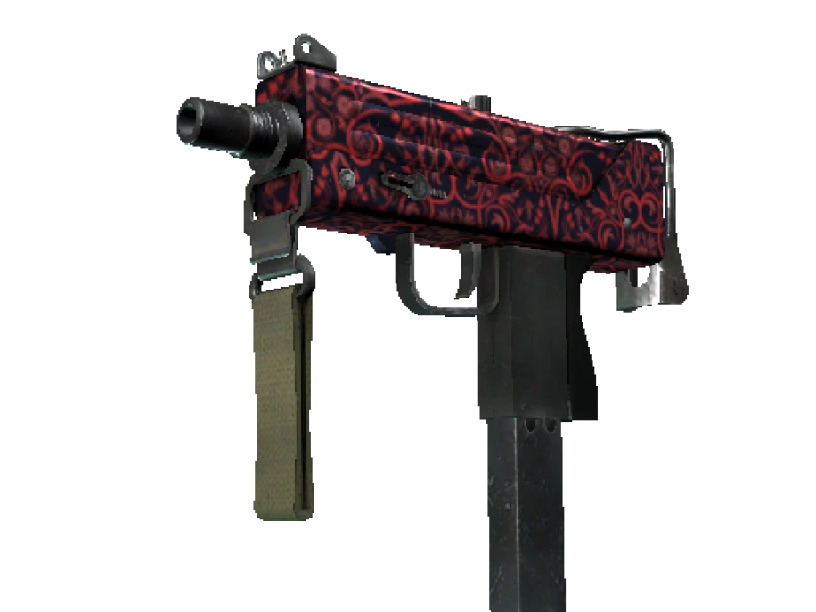 MAC-10 | Red Filigree (Field-Tested)
