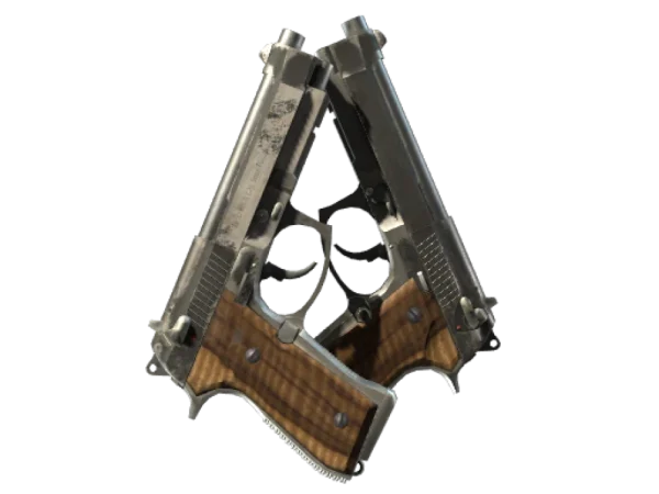 StatTrak™ Dual Berettas | Black Limba (Battle-Scarred)