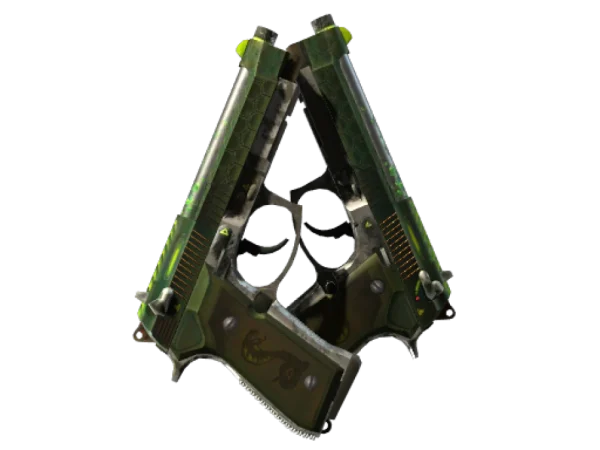 StatTrak™ Dual Berettas | Cobra Strike (Battle-Scarred)