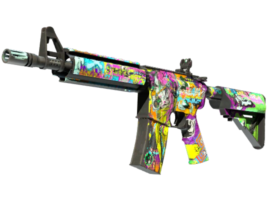 StatTrak™ M4A4 | In Living Color (Well-Worn)