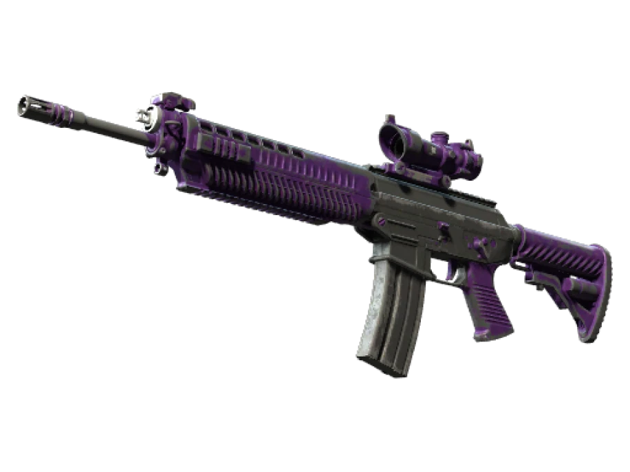 StatTrak™ SG 553 | Ultraviolet (Battle-Scarred)