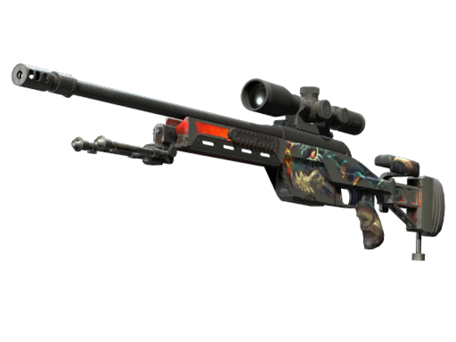 StatTrak™ SSG 08 | Dragonfire (Battle-Scarred)