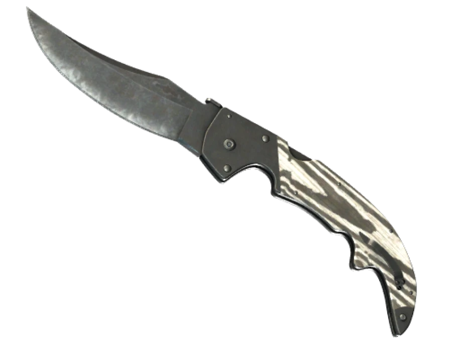 ★ Falchion Knife | Black Laminate (Well-Worn)