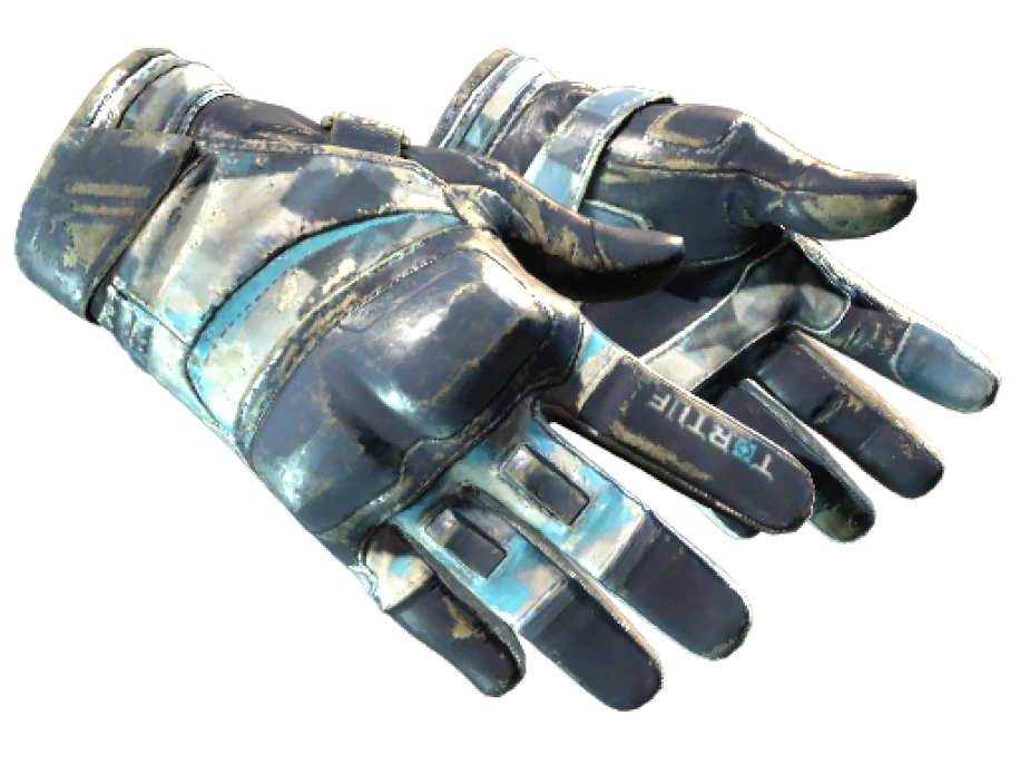 ★ Moto Gloves | Cool Mint (Battle-Scarred)