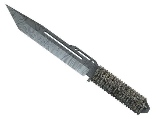 ★ Paracord Knife | Damascus Steel (Well-Worn)