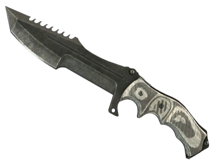 ★ StatTrak™ Huntsman Knife | Black Laminate (Battle-Scarred)