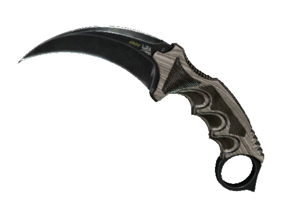 ★ StatTrak™ Karambit | Black Laminate (Well-Worn)