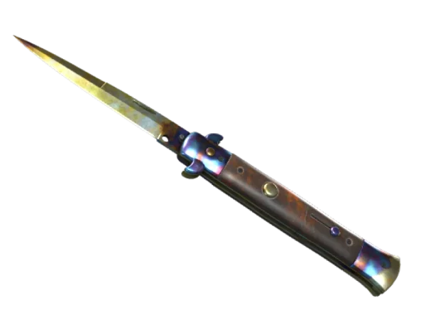 ★ Stiletto Knife | Case Hardened (Well-Worn)