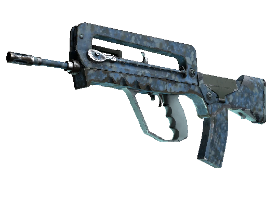Souvenir FAMAS | Cyanospatter (Well-Worn)
