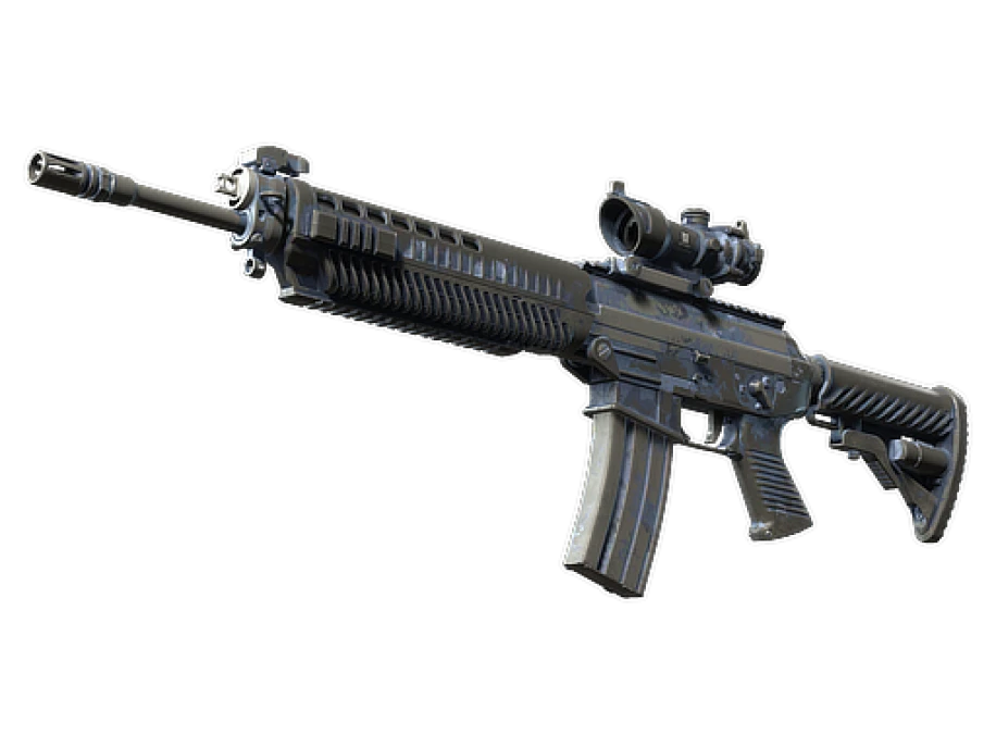 Souvenir SG 553 | Night Camo (Battle-Scarred)