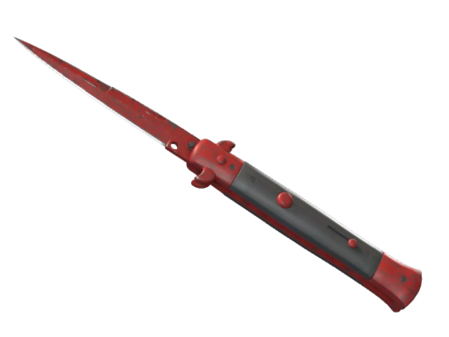 ★ StatTrak™ Stiletto Knife | Crimson Web (Well-Worn)